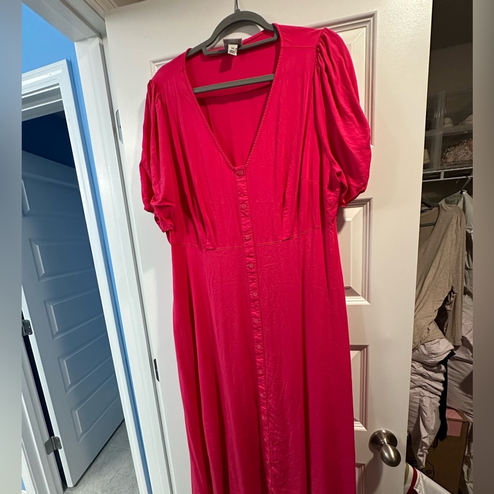 Bright Pink Ava &Viv Midi Dress from Target